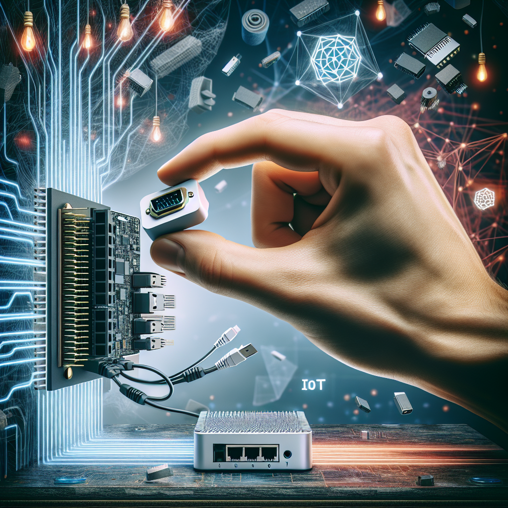 ¿Cómo se instala un adaptador de red en un dispositivo IoT?